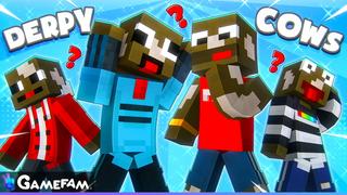 Thumbnail of the Minecraft Bedrock Marketplace product Derpy Cows created by Gamefam.