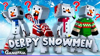 Thumbnail of the Minecraft Bedrock Marketplace product Derpy Snowmen created by Gamefam.