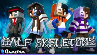Thumbnail of the Minecraft Bedrock Marketplace product Half Skeletons created by Gamefam.