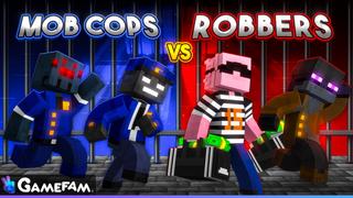 Thumbnail of the Minecraft Bedrock Marketplace product Mob Cops vs Robbers created by Gamefam.