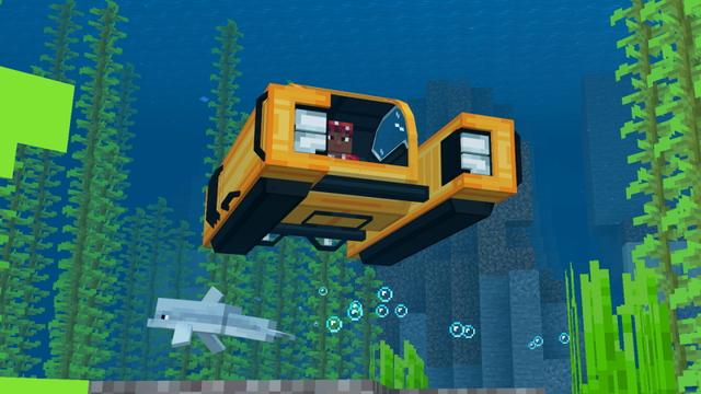 Screenshot of the Minecraft Bedrock Marketplace product More Vehicles Add-On created by Gamefam.