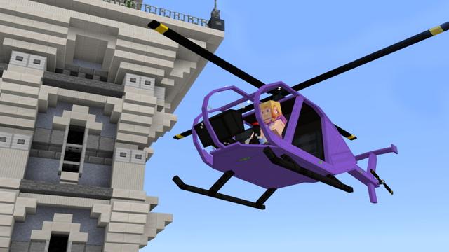 Screenshot of the Minecraft Bedrock Marketplace product More Vehicles Add-On created by Gamefam.