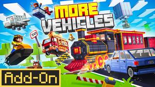 Thumbnail of the Minecraft Bedrock Marketplace product More Vehicles Add-On created by Gamefam.