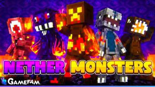 Thumbnail of the Minecraft Bedrock Marketplace product Nether Monsters created by Gamefam.