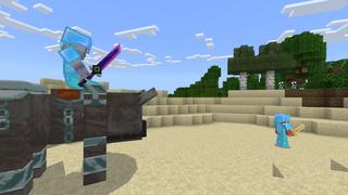 Screenshot of the Minecraft Bedrock Marketplace product SpeedSilver Legendary Weapons created by Gamefam.