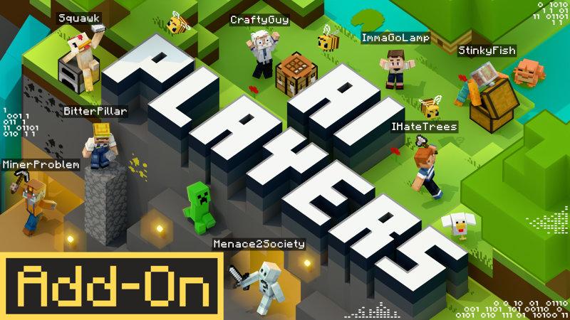 Thumbnail of the Minecraft Bedrock Marketplace product AI Players Add-On created by Gamemode One.