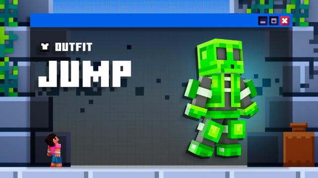 Thumbnail of the Minecraft Bedrock Marketplace product Jump Outfit created by Gamemode One.