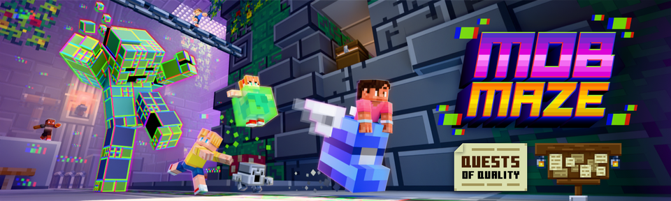 Screenshot of the Minecraft Bedrock Marketplace product Mob Maze created by Gamemode One.