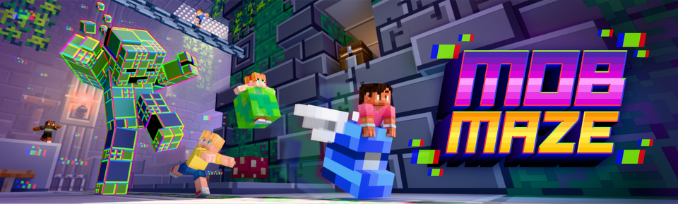 Screenshot of the Minecraft Bedrock Marketplace product Mob Maze created by Gamemode One.