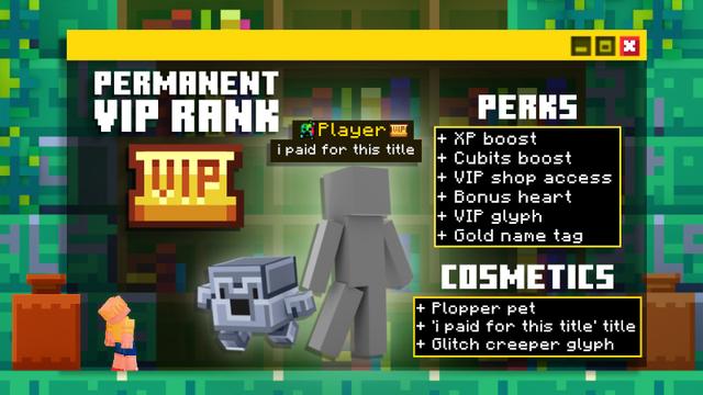 Thumbnail of the Minecraft Bedrock Marketplace product Permanent VIP Rank created by Gamemode One.