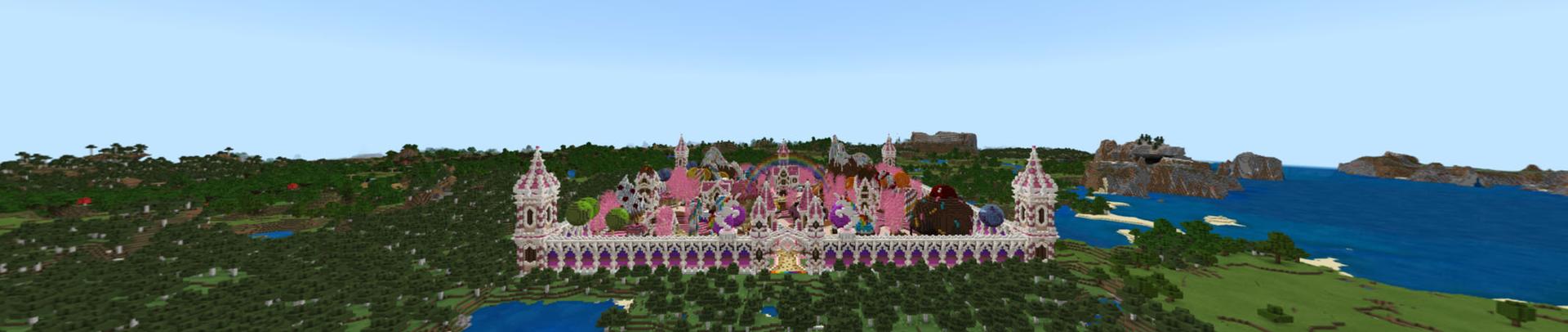 Panorama of the Minecraft Bedrock Marketplace product Candy Paradise created by Gearblocks.