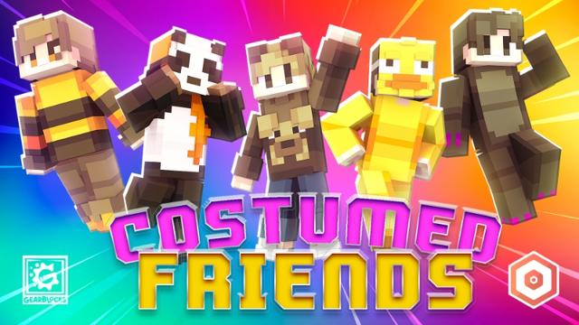 Thumbnail of the Minecraft Bedrock Marketplace product Costumed Friends created by Gearblocks.