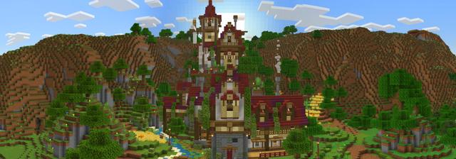 Panorama of the Minecraft Bedrock Marketplace product Cute House created by Gearblocks.