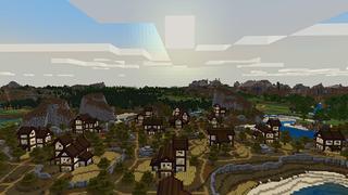 Screenshot of the Minecraft Bedrock Marketplace product Dark Village created by Gearblocks.