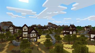 Screenshot of the Minecraft Bedrock Marketplace product Dark Village created by Gearblocks.