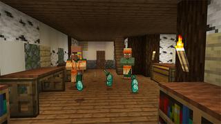Screenshot of the Minecraft Bedrock Marketplace product Dark Village created by Gearblocks.