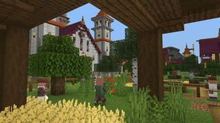 Screenshot of the Minecraft Bedrock Marketplace product Dragon Town created by Gearblocks.