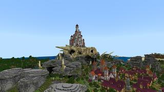 Screenshot of the Minecraft Bedrock Marketplace product Dragon Town created by Gearblocks.