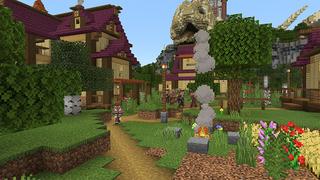 Screenshot of the Minecraft Bedrock Marketplace product Dragon Town created by Gearblocks.