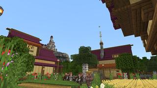 Screenshot of the Minecraft Bedrock Marketplace product Dragon Town created by Gearblocks.