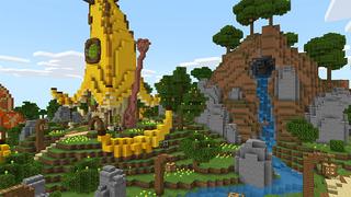 Screenshot of the Minecraft Bedrock Marketplace product Fruit Village created by Gearblocks.