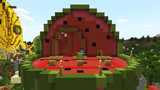 Screenshot of the Minecraft Bedrock Marketplace product Fruit Village created by Gearblocks.