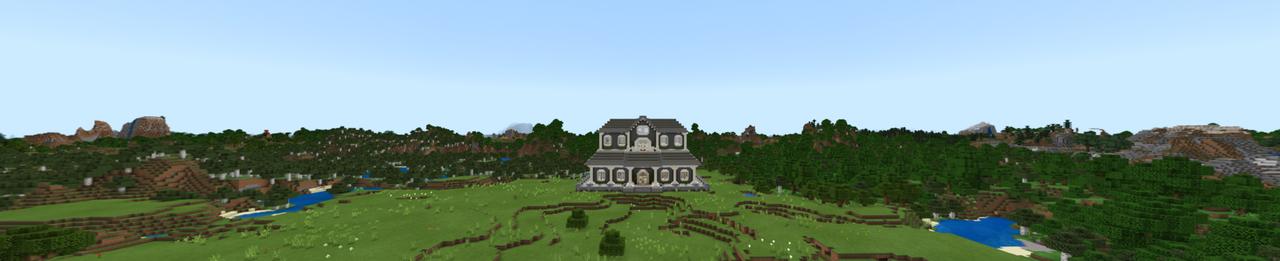 Panorama of the Minecraft Bedrock Marketplace product Futuristic Secret Base created by Gearblocks.
