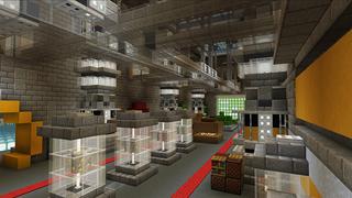 Screenshot of the Minecraft Bedrock Marketplace product Futuristic Secret Base created by Gearblocks.