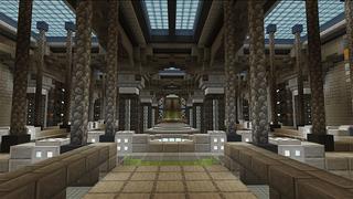 Screenshot of the Minecraft Bedrock Marketplace product Futuristic Secret Base created by Gearblocks.