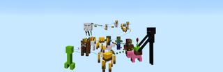Panorama of the Minecraft Bedrock Marketplace product Giant Parkour Mobs created by Gearblocks.