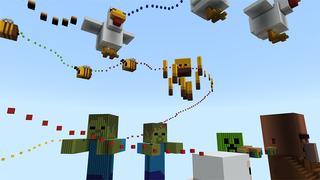 Screenshot of the Minecraft Bedrock Marketplace product Giant Parkour Mobs created by Gearblocks.
