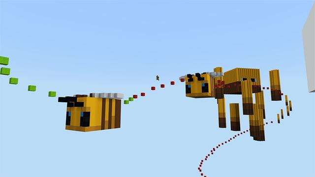 Screenshot of the Minecraft Bedrock Marketplace product Giant Parkour Mobs created by Gearblocks.