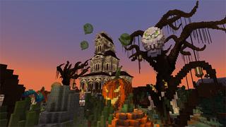 Screenshot of the Minecraft Bedrock Marketplace product Hallowen Secret Base created by Gearblocks.