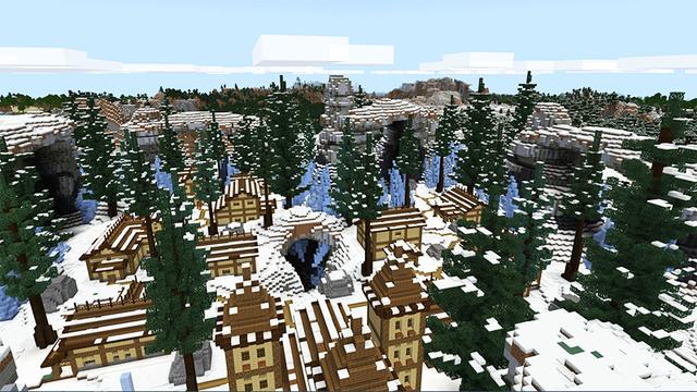 Screenshot of the Minecraft Bedrock Marketplace product Ice Cave created by Gearblocks.