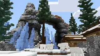 Screenshot of the Minecraft Bedrock Marketplace product Ice Cave created by Gearblocks.