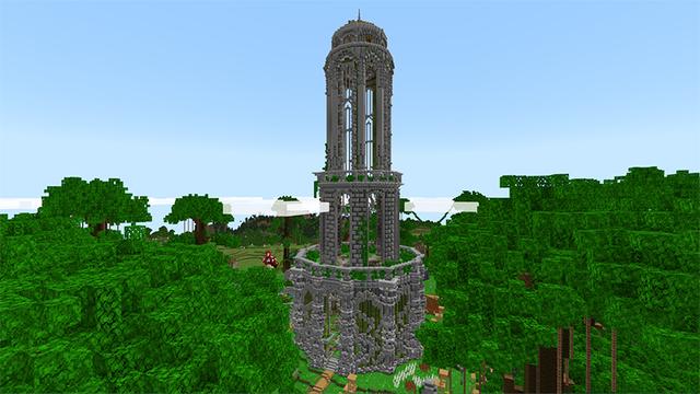Screenshot of the Minecraft Bedrock Marketplace product Jungle Tower created by Gearblocks.