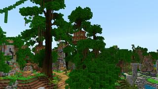 Screenshot of the Minecraft Bedrock Marketplace product Jungle Town created by Gearblocks.