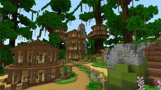 Screenshot of the Minecraft Bedrock Marketplace product Jungle Town created by Gearblocks.