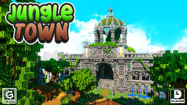 Thumbnail of the Minecraft Bedrock Marketplace product Jungle Town created by Gearblocks.