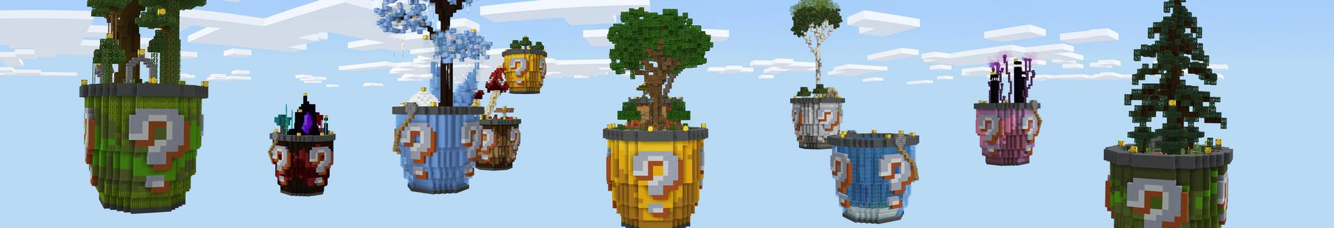 Panorama of the Minecraft Bedrock Marketplace product Lucky Buckets created by Gearblocks.