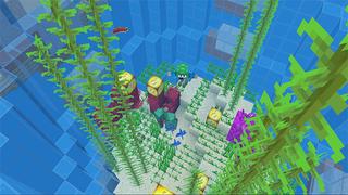 Screenshot of the Minecraft Bedrock Marketplace product Lucky Buckets created by Gearblocks.