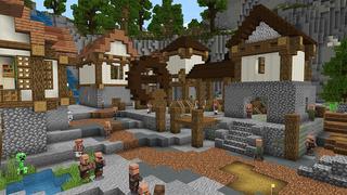 Screenshot of the Minecraft Bedrock Marketplace product Miner Town created by Gearblocks.