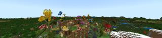 Panorama of the Minecraft Bedrock Marketplace product Mushroom City created by Gearblocks.