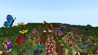 Screenshot of the Minecraft Bedrock Marketplace product Mushroom City created by Gearblocks.
