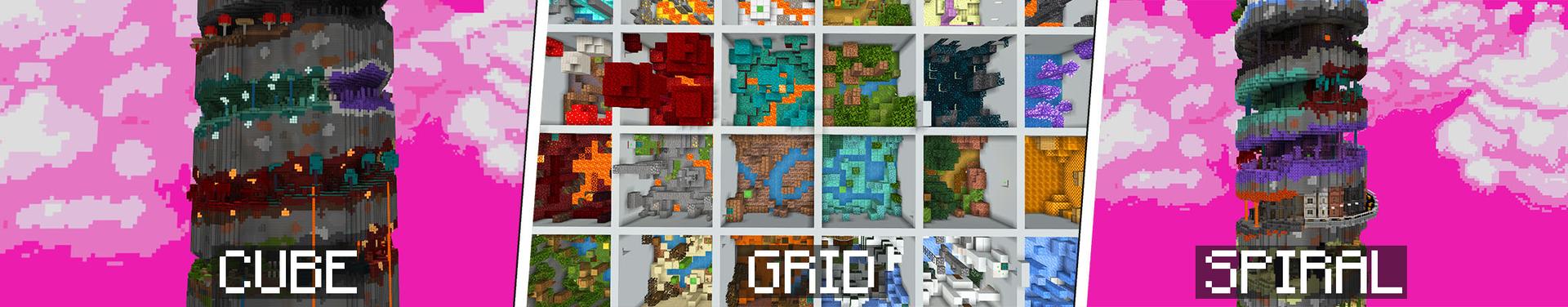 Panorama of the Minecraft Bedrock Marketplace product Parkour Bundle created by Gearblocks.