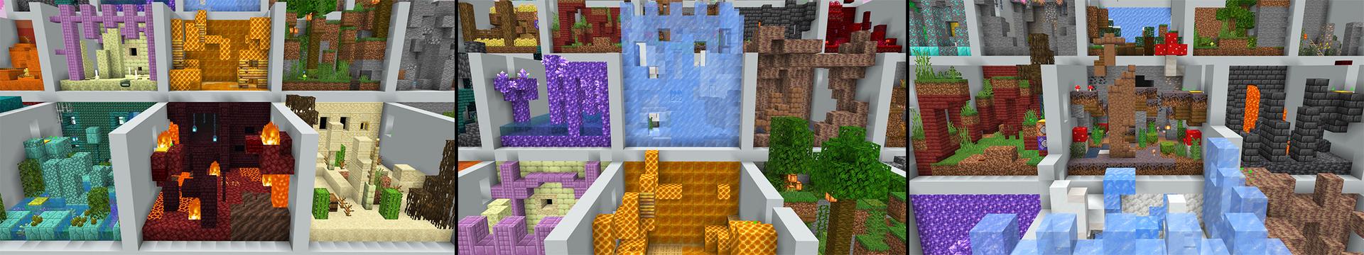 Panorama of the Minecraft Bedrock Marketplace product Parkour Speedrun created by Gearblocks.