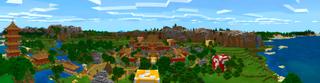Panorama of the Minecraft Bedrock Marketplace product Samurai Lucky Block created by Gearblocks.