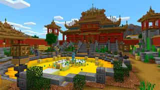 Screenshot of the Minecraft Bedrock Marketplace product Samurai Lucky Block created by Gearblocks.