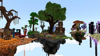 Screenshot of the Minecraft Bedrock Marketplace product Skyblock Dimensions created by Gearblocks.