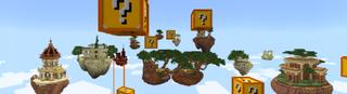 Panorama of the Minecraft Bedrock Marketplace product Skyblock Lucky Block created by Gearblocks.